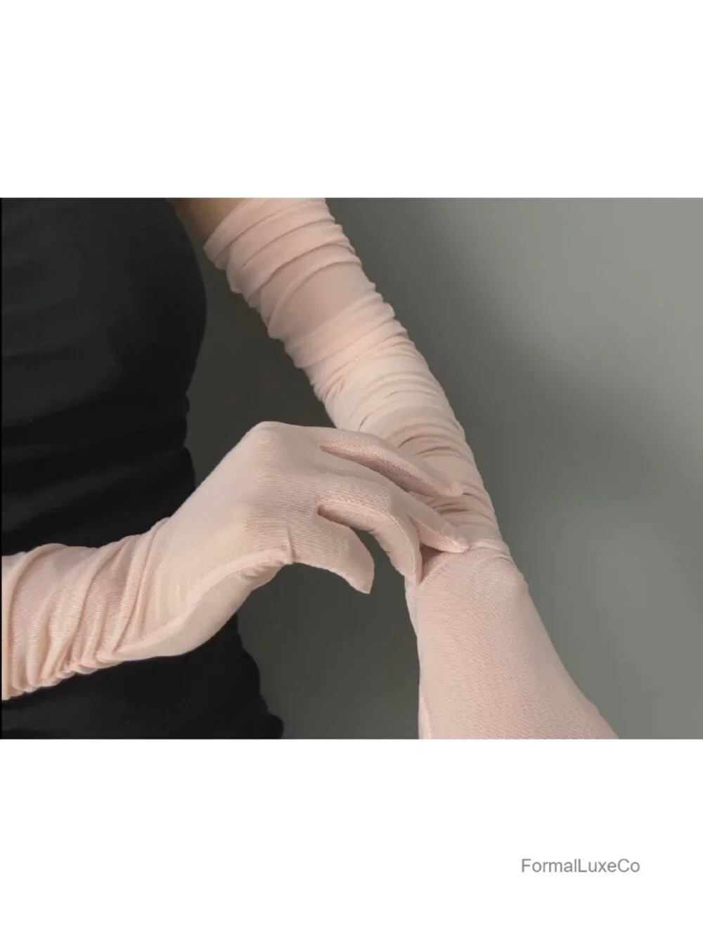 Mesh Tulle Super Long Opera Gloves Sheer Dance Costume Gloves